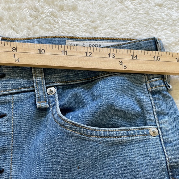 Rag and Bone Nina High Rise Ankle Skinny Jeans Size 30 Light Wash Button fly - Picture 11 of 14